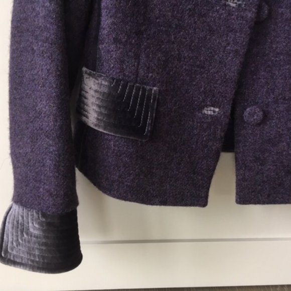 Luisa Beccaria purple wool jacket 42. - Picture 3 of 6